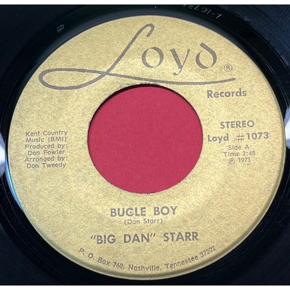 Big Dan Starr Bugle Boy / Kiss Your Teddy Bear 45 Country 1973 Loyd 1073 - Picture 1 of 4